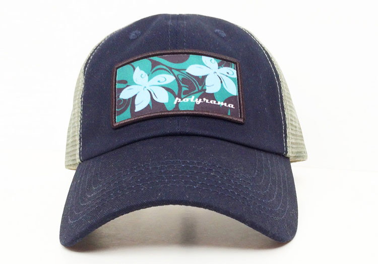 hawaiian trucker hat blue and gray thumb