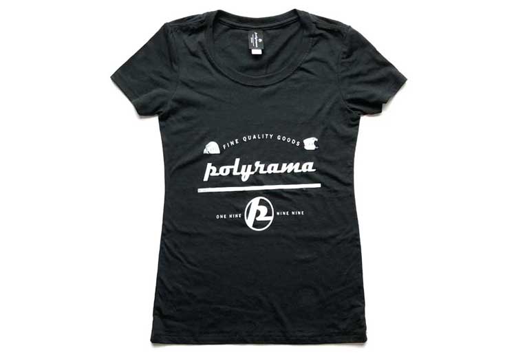 polyrama womens graphic tshirt color black