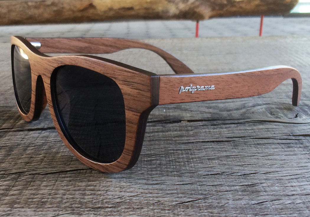 Wood wayfarer polarized sunglasses by Polyrama #3977