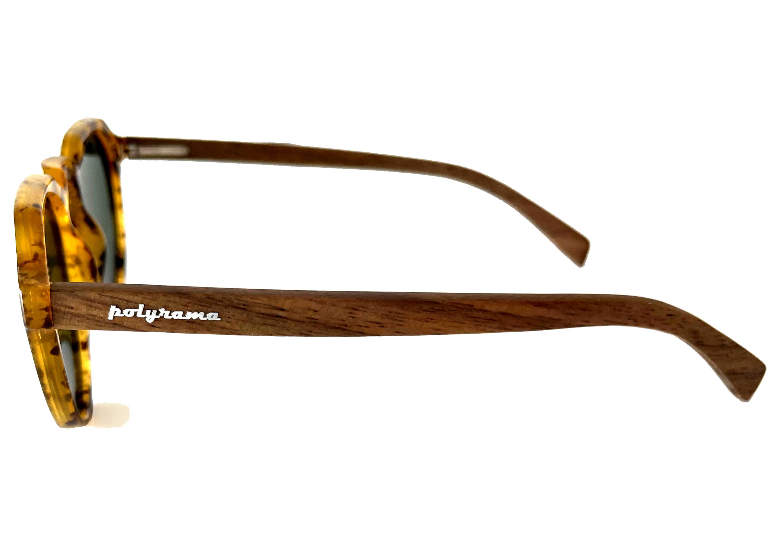 Retro round wood sunglasses #3750