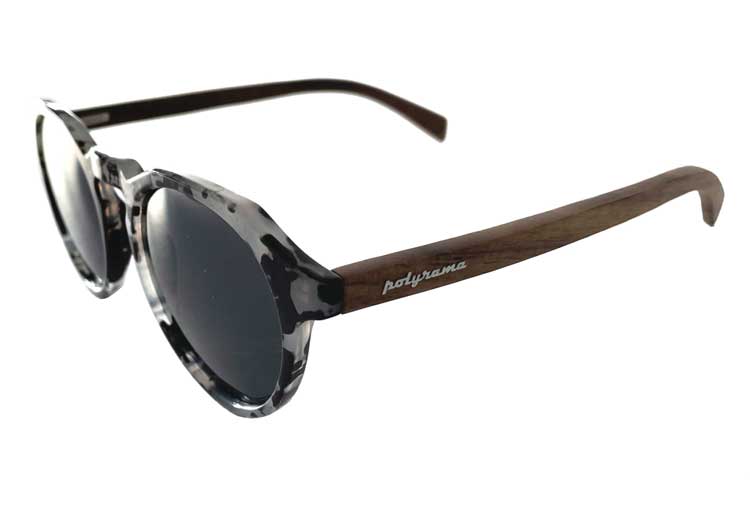 Retro round wood sunglasses #3750