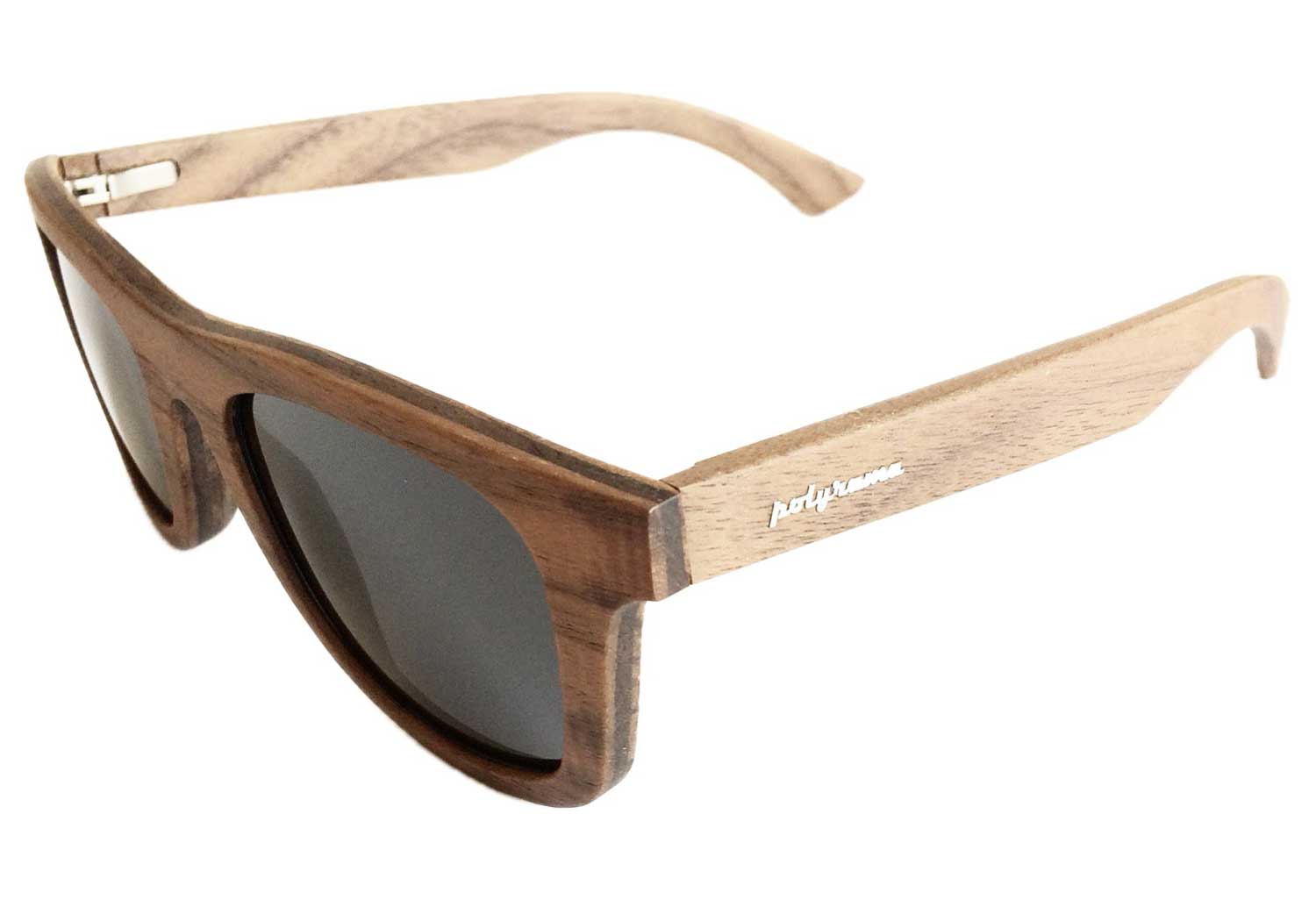 Walnut wood sunglasses with polarized lenses by Polyrama #3995